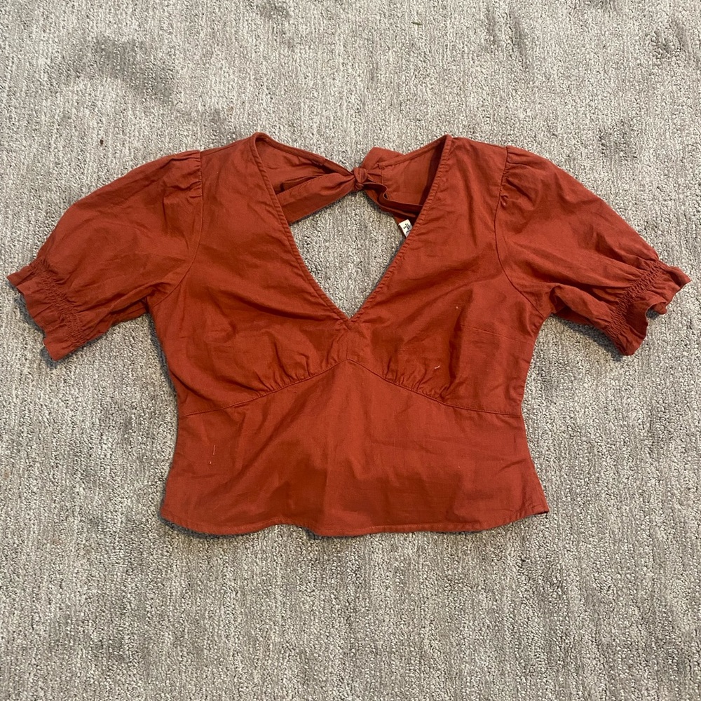 Tie-Back Short-Sleeve Top | Abercrombie & Fitch